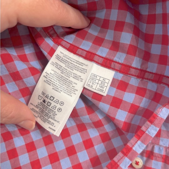 Brooks Brothers Mens Shirt Button Up Long Sleeve XL Blue Red Check - Picture 4 of 6